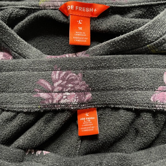 Joe Fresh 2pc Floral Pj / Lounge Jogger Set Size 1x/L - Picture 5 of 14